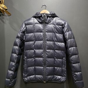 Camp7 Down Puffer Jacket Hooded Blue Sz M Packable